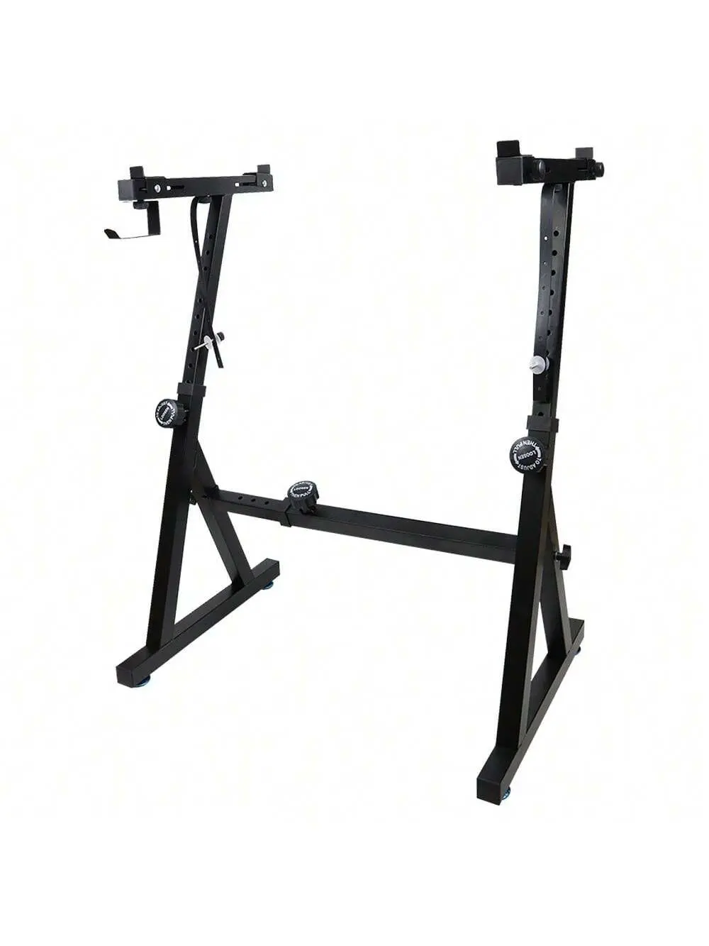 【Christmas Gift】black- Heavy Duty Folding Keyboard Stand,Sturdy Reinforced Z Design W/ Adjustable Width & Height, Digital Piano Stand, Fits 54-88 Key Electric Pianos & Used For Travel & Storage,250 Pounds Load Capacity