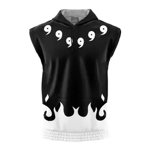 Sage of the Six Paths Sleeveless Hoodies, Shippuden Anime Graphic Sleeveless Sweatshirt Hoodies