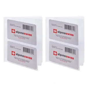 Alpine Swiss Set of 2 Hipster Wallet Plastic Inserts 6 Page Picture Card Holders