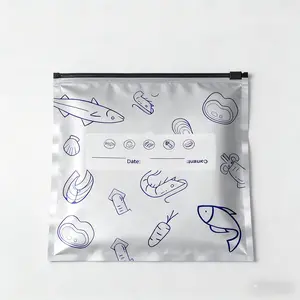 Heavy Duty Aluminum Foil Zipper Bags for Airtight Freezer Storage of Meat Veggies and Dry Grains Reusable Durable Food Preservation with Versatile Sizes Easy Labeling Meal Prep Foam Hinged Lid Container Sealing Organizer Cutter Fit silicone stretch