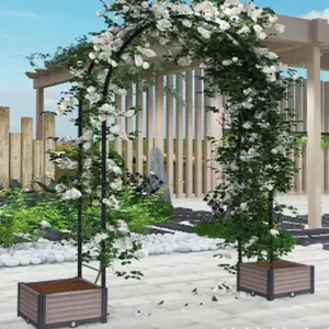 GARVEE Garden Arch Trellis: Elegant Metal Wedding Arch and Flower Frame Backdrop Stand for Climbing Plants, Balloon Decor, and Garden Party Plant Support. Perfect for Weddings and Garden Parties.