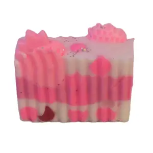 Pink Strawberry Handmade All Natural Goat Milk & Shea Butter Soap/Makeup Brush Cleaner. Cute Handcrafted Soap. Yoni Soap Bar feminine Moisturizing Cleanser