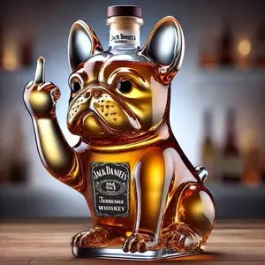 1pc Quirky French bucket-shaped sealed bottle, red wine storage bottle, creative, personalized and practical home wine cabinet decoration item, a gift for friends who love collecting wine, handcrafted glass blown craft