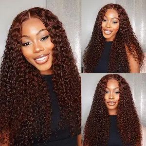 Nadula Reddish Brown Jerry Curly Human Hair Wig with Pre-Cut Lace Glueless and Pre-Plucked Beginner Friendly 7x5 Lace Closure Wig Summervibes TikTokShopStockUp