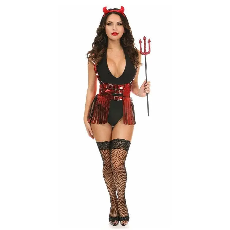 Sexy Deluxe 4 Piece Sexy Devil Halloween Costume