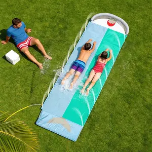 1set Whale Water Slide Set, Outdoor Water Slides for Single and Double Use, Lawn Slide with Sprinkler, Inflatable Waterslide for Kids