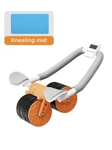 New With Timer Ab Roller Wheel Automatic Rebound With Elbow Support Flat Plate Exercise Wheel Abdominal Wheel Home Exercise Equipment