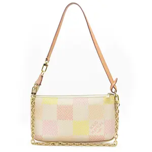 Pre-owned Louis Vuitton canvas Shoulder Bags $1760 Damierlicious Pochette Accessoires