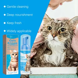 Cats Kittens Waterless Shampoo Cleansing Mousse For Cats Pet Cleaning Mousse