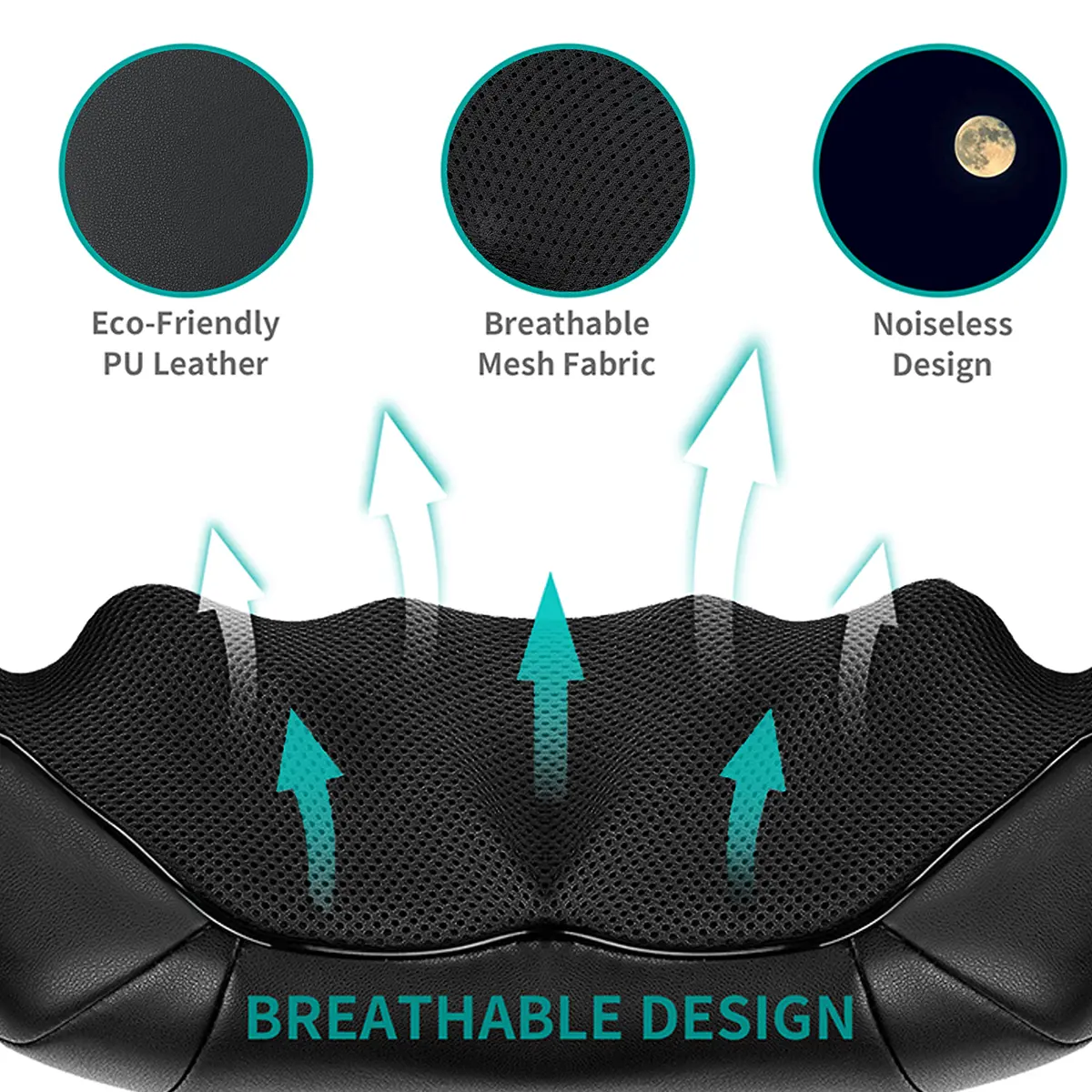 Shiatsu Neck and Back Massager with Soothing Heat, Ergonomic 8 Deep-Kneading Massage Nodes with Heat Electric Shiatsu Back Massager for Neck Shoulder & Body Muscle Relief Portable 12V DC Power Supply - Black Shiatsu Neck and Back Massager with Soothing Heat, Ergonomic 8 Deep-Kneading Massage Nodes with Heat Electric Shiatsu Back Massager for Neck Shoulder & Body Muscle Relief Portable 12V DC Power Supply - Black
