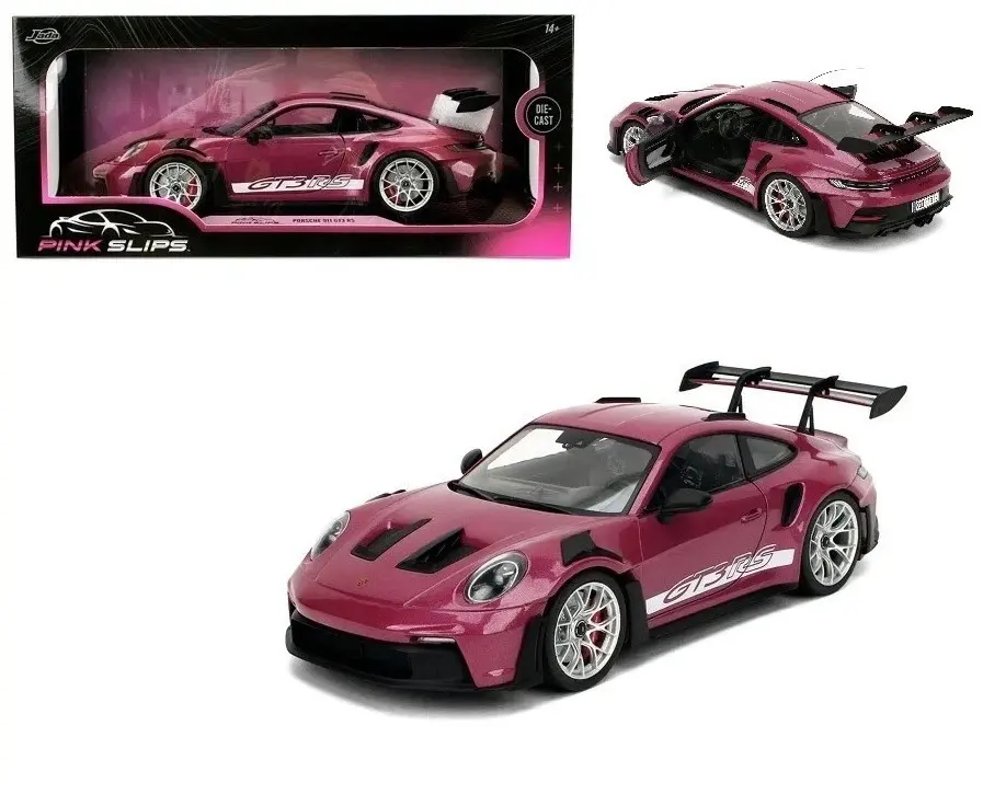 JADA PINK SLIPS PORSCHE 911 GT3 RS IN RED VIOLET 1:18 SCALE DIECAST MODEL CAR 36469-7B