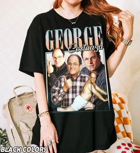 Vintage George Costanza Shirt, George Seinfeld Fan Tv Bootleg Tee Graphic T-Shirt, Gift For Women and Man Unisex T-Shirt
