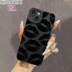 Lip Pattern Phone Case, Anti-fall Mobile Phone Case With Camera Lens Protection, Shockproof Phone Protective Protector Cover, Phone Protection Accessories for iPhone 11 12 13 14 15 6 7 8 Series Devices, Fun Summer Gift