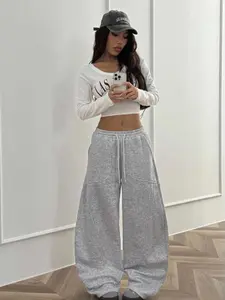 Y2K Aesthetic Baggy Wide Leg Sweatpants High Waist Cotton Blend Drawstring Soft Breathable Slay Streetwear Style Dance Practice Daily Commute Lounge Pants Viral Trendy Women Bottoms Elastic Waist Relaxed Fit Basic Casual Trousers For All Match