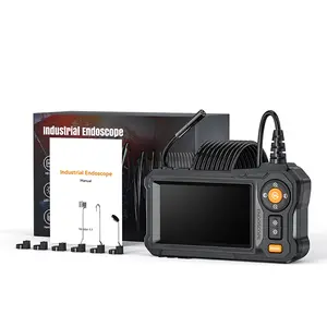 Endoscope Camera with Light, 1920 HD Borescope with 4.3" LCD Screen, IP67 Waterproof Borescope Inspection Camera 8 LED Adjustable Lights, Flexible Endoscopic Camera 16.5FT 5M Semi-Rigid Cable