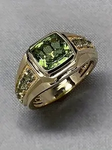 Men's Fashion Elegant Luxury Zircon Ring, Wedding Engagement Party Jewelry Gift, Business Style, 1pcs