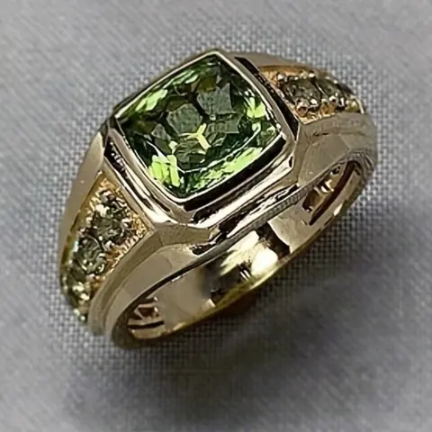 Men's Fashion Elegant Luxury Artificial Zircon Sparkling Rings, Artificial Gemstone Ring, Wedding Engagement Party Jewelry Gift, Business Style, 1pcs