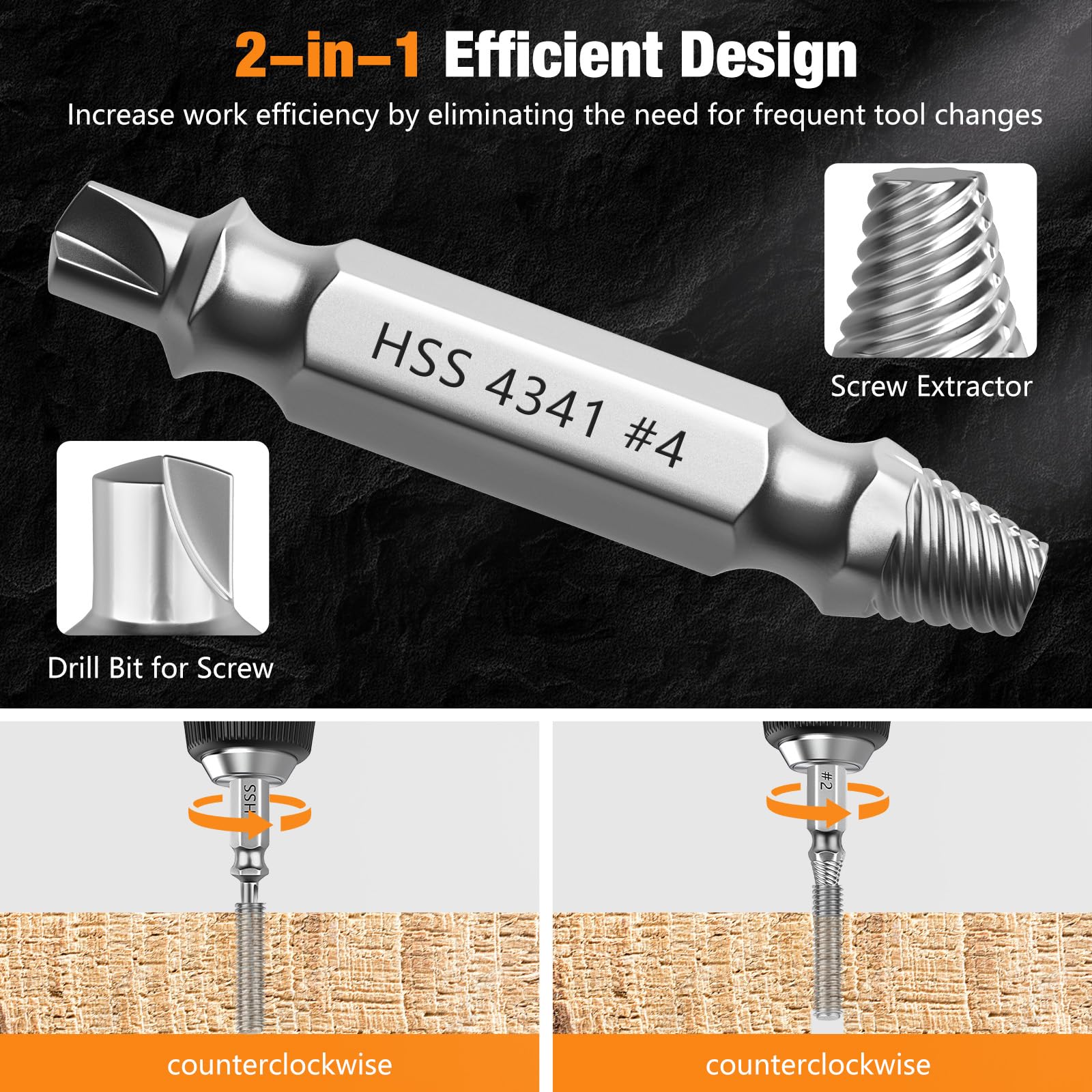 Stripped Broken Screw Remover, 6 Counts Drill Tool Set Easy Out Bolt Extractor, Double Head Design Damaged Screw Extractor Set, All-purpose HSS 4341 Extractor Remover Kit for Repair, Gifts for Men Tool Kit Set Stripped Broken Screw Remover, 6 Counts Drill Tool Set Easy Out Bolt Extractor, Double Head Design Damaged Screw Extractor Set, All-purpose HSS 4341 Extractor Remover Kit for Repair, Gifts for Men Tool Kit Set
