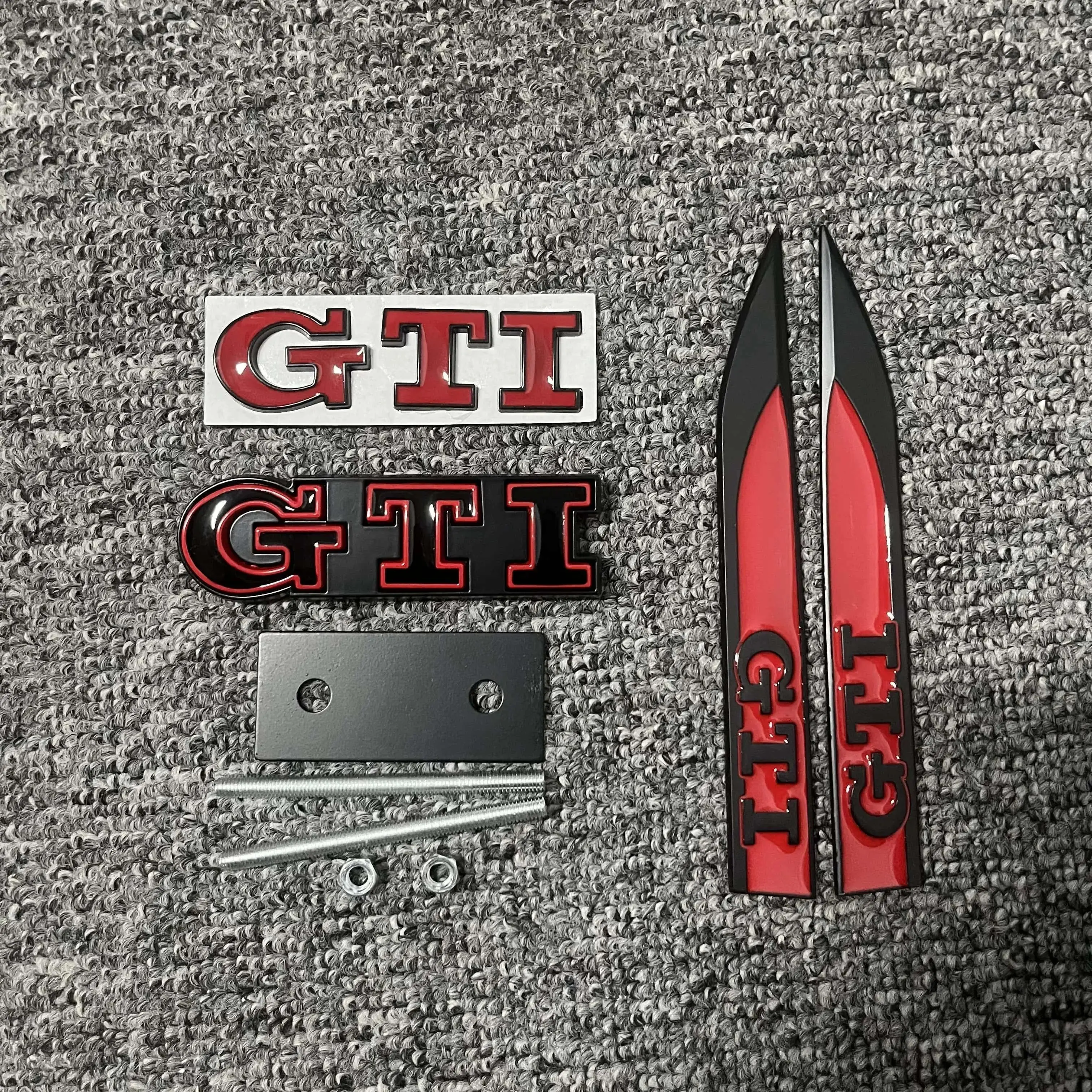 3Pcs 3D Metal Car Trunk Logo Sticker Grill Emblems Badge Decals For VW Golf 2 3 4 5 6 8 MK2 MK3 MK4 MK5 MK6 MK8 GTI Auto Parts