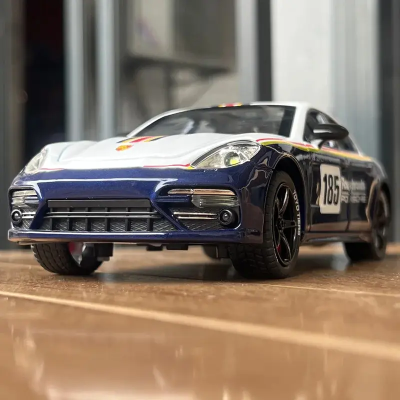 1:24 Scale Porsche Panamera Track Edition Alloy Metal Diecast Racing Car Model, Sports Car Model with Sound & Light, Collectible Hobby Gift