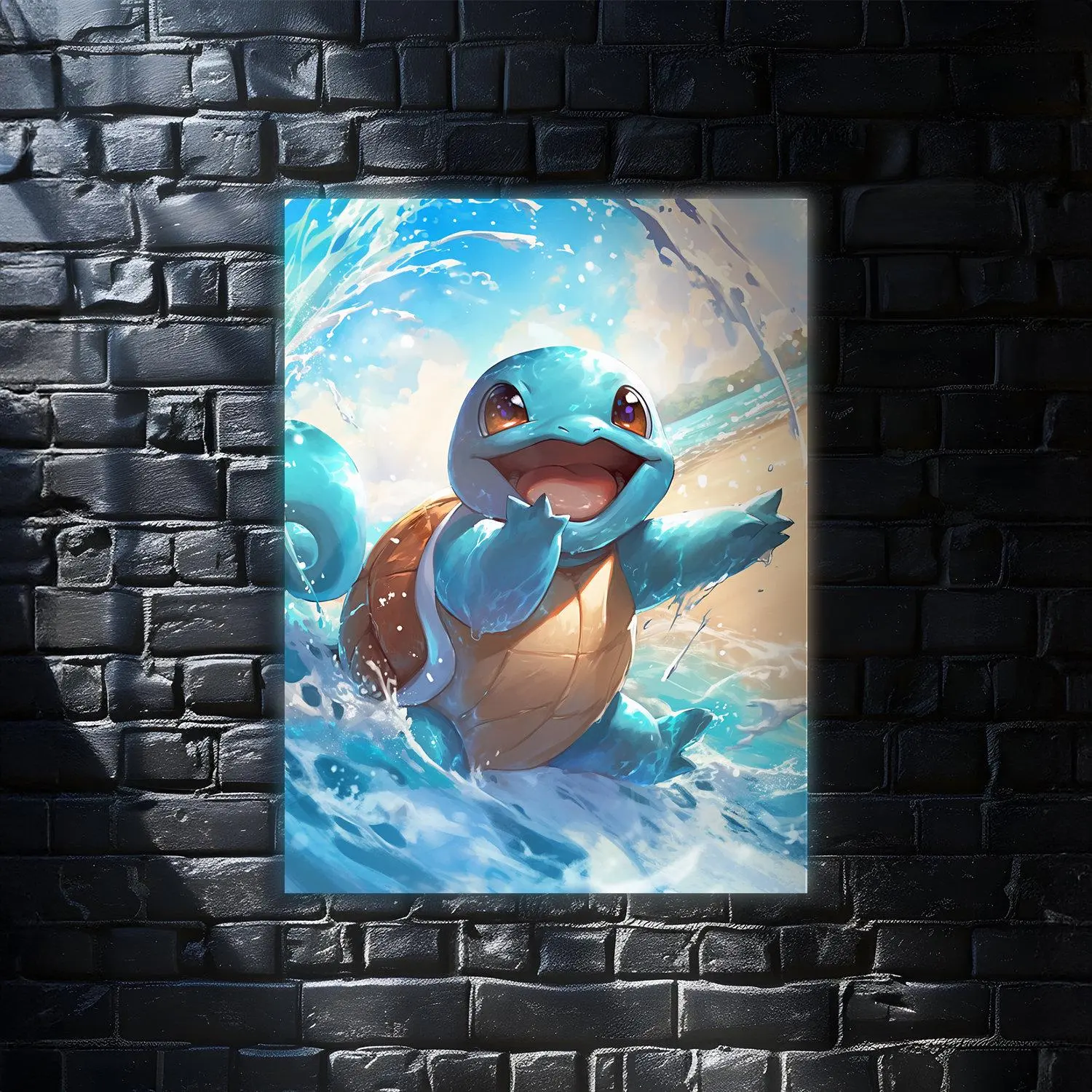 Squirtle Pokemon Anime Wall Art Poster, Modern Wall Art, Anime Gifts, Wall Decor