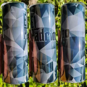 El Padrino Grey Abstract 20oz tumbler cup mug for water tea coffee