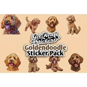 Golden Doodle Sticker Pack (All 8 Stickers Included)