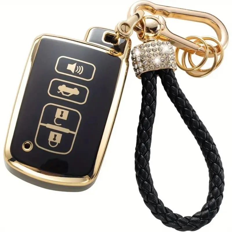 Toyota Smart Key Protection Case, Advanced Soft Tpu 360 Degree Key Cover, Key Fob Protector, Car Key Protector, Car Key Accessory, Fits Tacoma Sequoia Tundra 4runner Highlander Rav4 Camry Corolla