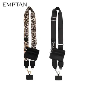 EMPTAN Clip and Go Strap for Phone with Wallet Crossbody, Phone Strap with Wallet, Phone Strap Crossbody With Zipper Pouch Wallet, Adjustable Mobile Phone Strap for Office, Travel, Cycling and Walking