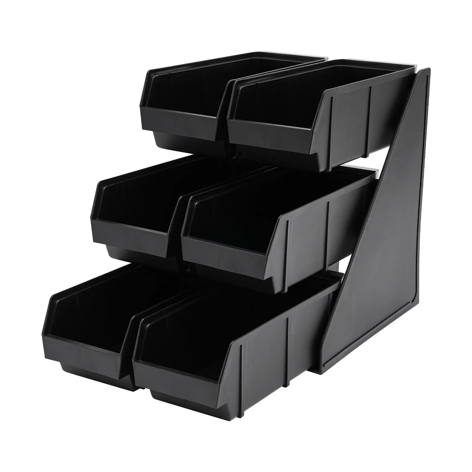 Durable Plastic Anti-Bacterial 3-Layer 6-Compartment Condiment Organizer with 1 Condiment Bin, 11.02lbs 1-Unit Wall Mount/Countertop Desk Kitchen Storage Rack for Food & Beverage Coffee Bars, 20.07×11.02×13.78in Home Supplies, One Unit