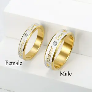 Fashionable, High-quality and Elegant Men's and Women's Rings, Heart-shaped English Letter Pattern Synthetic Zircon Couple Rings, Anniversary, Valentine's Day Gifts, Birthday Gifts, Daily Wear Accessories for Dates