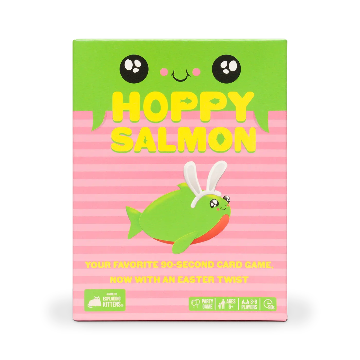 Hoppy Salmon by Exploding Kittens - Quick Card Game for Family Fun - 3-8 Players, Ages 6+ - Quick 90-Second Rounds Hoppy Salmon by Exploding Kittens - Quick Card Game for Family Fun - 3-8 Players, Ages 6+ - Quick 90-Second Rounds