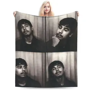 Soft Comfortable Funny Throw Blanket Ivan Music Cornejos Micro Fleece Blanket Air Conditioning Blanket Young Singer Throws Blankets Travel Blankets For All Season Bed Sofa Home Deco