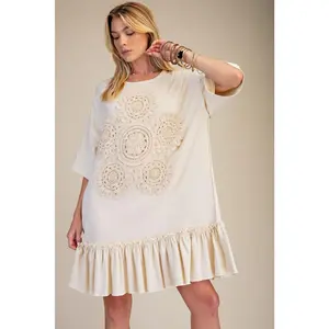 The Celeste Crochet Tunic Dress