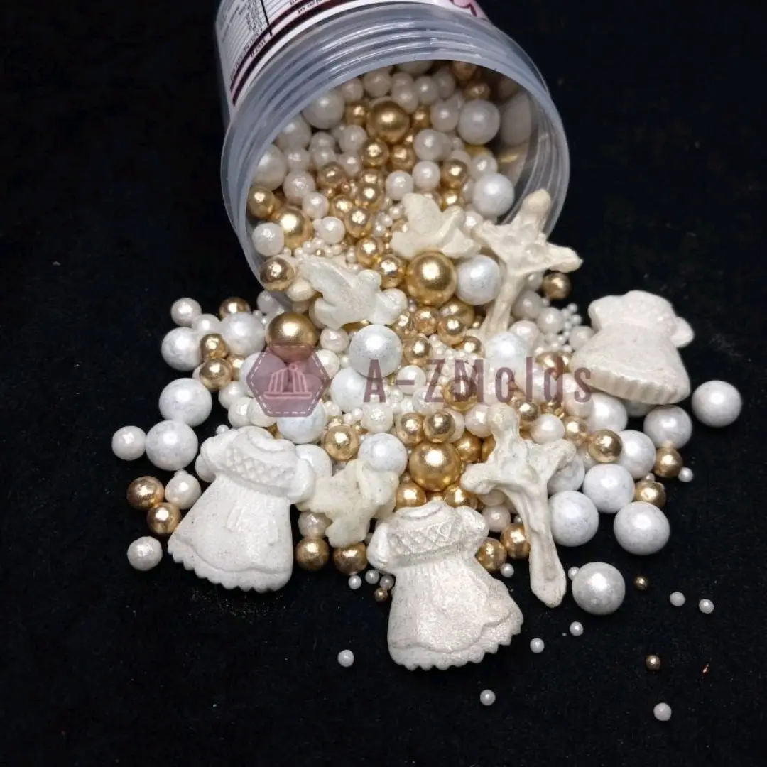 First communion, baptism, religion, holy sacrament, Catholic, religious sprinkles mix for cakes, cupcake, chocolate etc