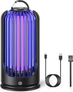 Bug Zapper for Indoor Outdoor, Electric Pest Control Insect Fly Zapper Can Attract Gnats, Mosquitoes, Flies, Moths for Home, Patio (Purple)