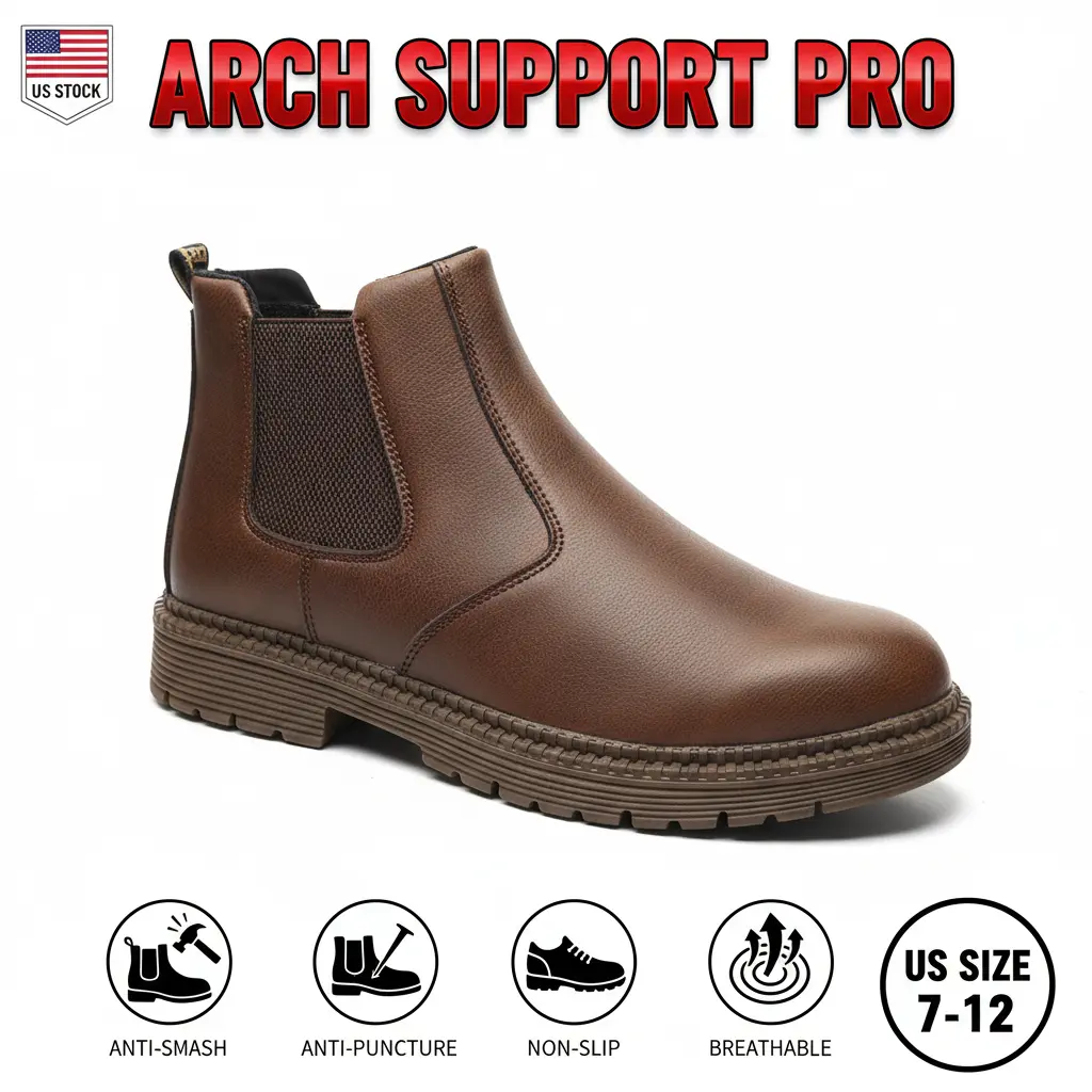 Ergonomic Splash-proof Smash-proof Puncture-proof Breathable Safety Shoes Unisex Chef Work Shoe Waterproof Anti-slip Durable Outdoor Comfortable crafted for Plumbers Electricians Roofers and Heavy Meat Packing Operations Men Women
