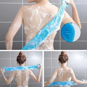 2 PCS/ 4PCS Thickened Silicone Back Scrubber, Double Sided Long Shower Exfoliating Body Brush for Deep Back Cleaning, Quick Dry & Non-Absorbent, Hygienic, Durable Bath Essential for Everything Shower & Self Care Routine
