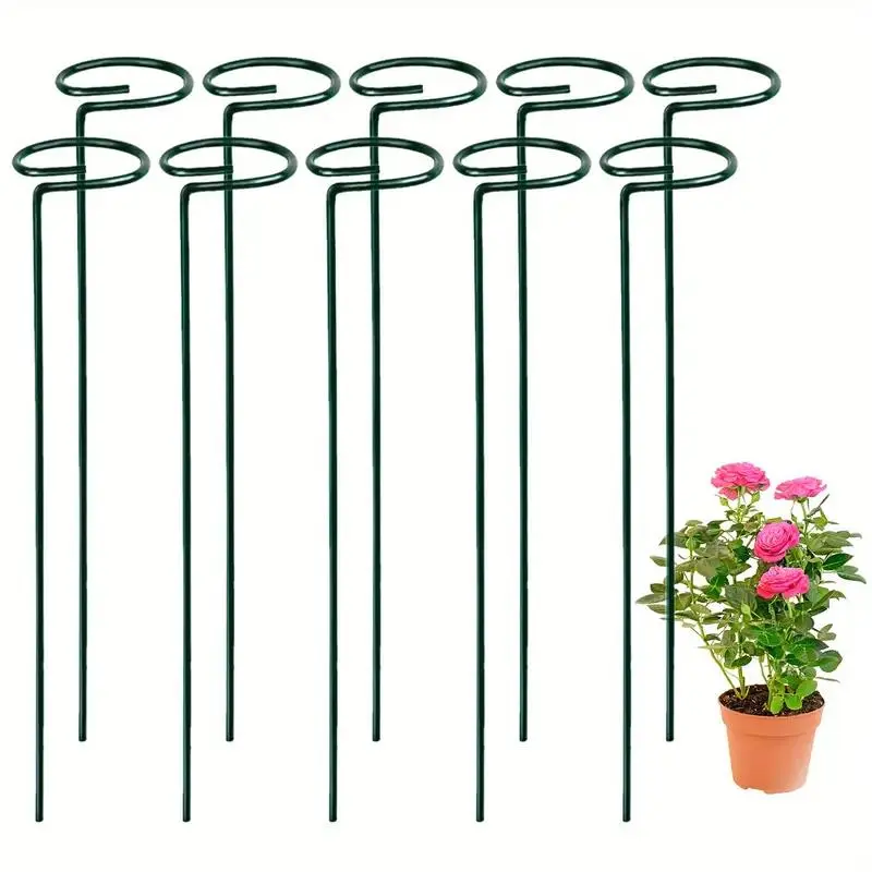 Garden Plant Pile, Garden Metal Single Stem Plant Bracket, Tomato, Orchid, Peony, Rose Garden Flower Bracket, Plant Support, Climbing Planting Stand, Garden Supplies, Wall Plant Holder