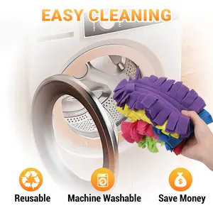 Duster Refills Electrostatic Dust Removal Brush Refills Multisurface 360° Larger Size Dusters with 4X Microfibers, Unscented Disposable Dusters for Cleaning Home, Blinds, Fans Gloves