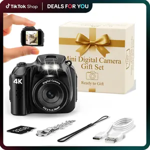 Mini Keychain Camera Digital Tiny Camera with 32GB Card in Elegant Gift Box Fun Pocket-Sized Gadget for Kids & Adults Collectible Travel Birthday Stocking Stuffers Black