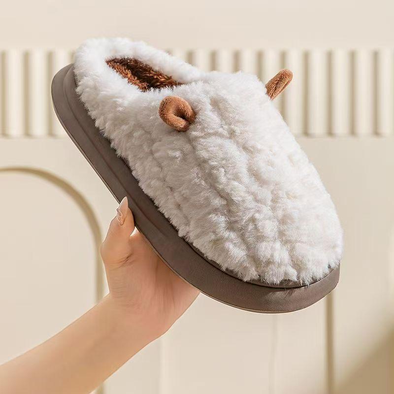 Cute Animal Ear Fuzzy Slippers - Super Warm Cozy House Slippers for Winter winter warm fleece