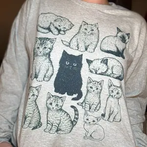Cat Collage Graphic Top
