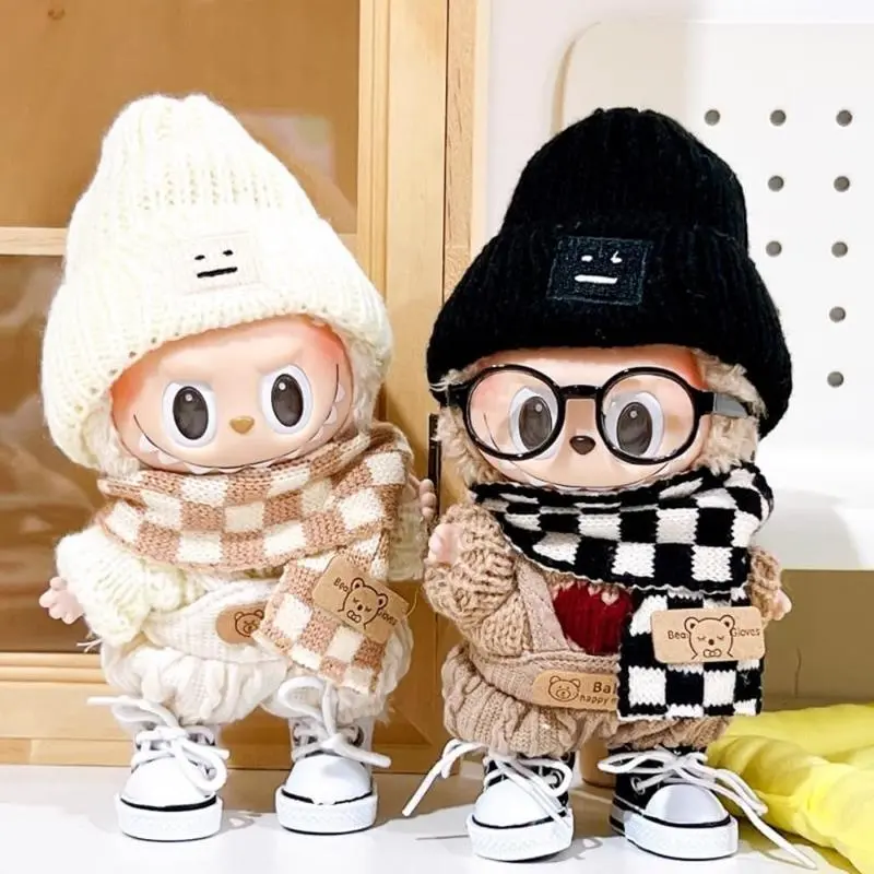 Labubu Doll Clothing Set - 5-Piece Handcrafted Crocheted Outfit with Creative Patterns & Fashionable Unique Styles, Replacement Accessories for 15cm-17cm Labubu Dolls (Toys & Hobbies DIY Specialty Supplies)