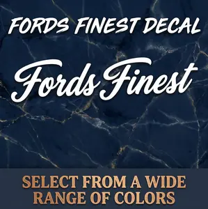 Fords Finest Decal – Custom Ford Truck Rear Window Vinyl Sticker for F250 F350 F150 Diesel Trucks (Single & 2 Layer Options)
