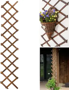 Expandable Wooden Lattice Wall Trellis – Vertical Garden Rack for Climbing Plants, Air Plants & Outdoor/Indoor Patio Decor