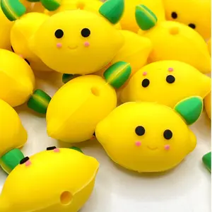 When Life Gives You Lemon, Make Lemonade 3D Silicone Focal Beads - Beaded Pens Keychain Crafting