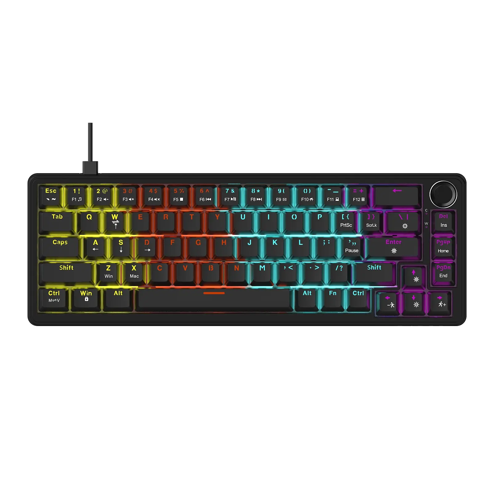 AJAZZ AK690 wired gaming mechanical keyboard 65% layout
