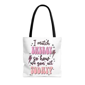 I match energy canvas tote bag, match energy, canvas tote, shopping tote, reusuable bag, bridesmaid gift, bride gift, tote, girls gift