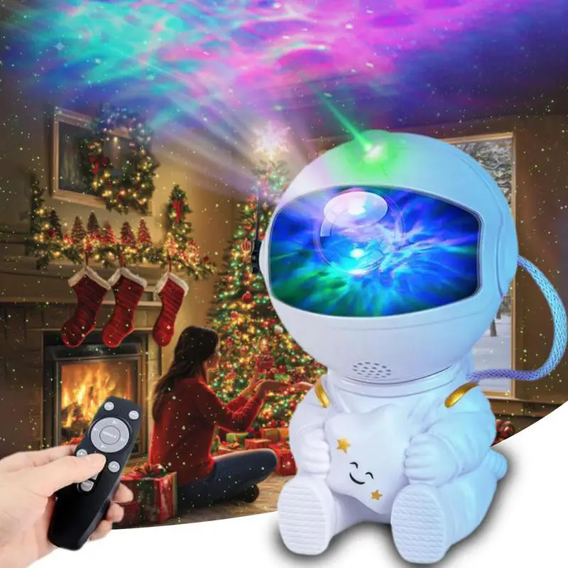 Astronaut design starry night light, starry sky projection light, room decoration LED light, holiday ambient light, USB powered home party ambient lig